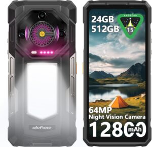 Ulefone Armor 30 4G Android 15 Dayanıklı Telefon, 24 GB + 512 GB, 6,95 inç FHD 120 Hz Ekran, 1236 LM Çok Yönlü LED Işık, 64 MP Gece Görüşü + 50 MP + 50 MP + 32 MP Kamera, 12800 mAh 66 W, Sonsuz Halo, IP68/IP69K/NFC Siyah