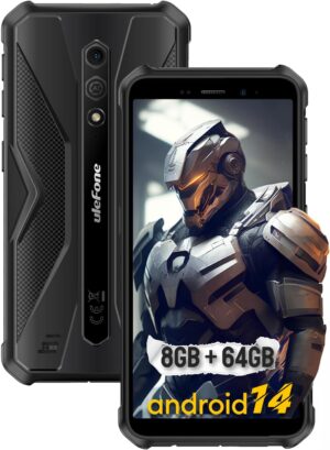 Ulefone Armor X12 Pro, 4G Dayanıklı Telefonlar, IP68/IP69K, Android 14 8GB + 64GB, 13MP + 8MP, 5,45 inç HD+ Ekran, 4860mAh Büyük Pil, Küresel Bantlar, Toz Geçirmez, Pusula, NFC, OTG, GPS - Yeşil
