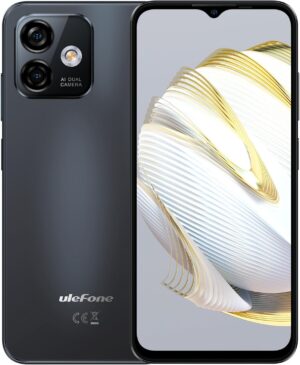 Ulefone Note 16 Pro | 2023 | Kilidi Açık Cep Telefonu, Android 13, Sekiz Çekirdekli 12 GB + 128 GB, 6,52 inç Kilidi Açık Ekran, 50 MP Çift Kamera, 4400 mAh Pil, Çift 4G, Parmak İzi Kilidi, NFC Sürümü, Siyah