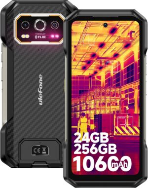 Ulefone Armor 27T Pro 5G Dayanıklı Telefon, 64 MP + 50 MP Termal Kamera, 24 GB + 256 GB MTK Dimensity 6300, 10600 mAh (33 W), 30 W Kablosuz Şarj, 6,78 inç FHD + 120 Hz Corning Gorilla Ekran, Android 15