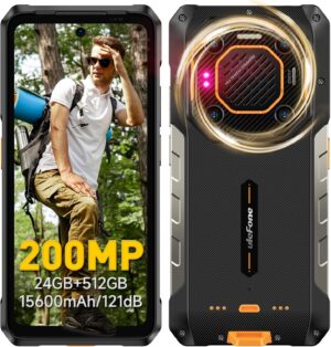 Ulefone Armor 26 Ultra 5G Dayanıklı Akıllı Telefon, MTK Dimensity 8020 24 GB + 512 GB, 200 MP Dörtlü Kamera, 15600 mAh (120 W), 33 W Dock Şarj, 121 dB Hoparlör, 6,78 inç FHD+ Corning Gorilla Ekran, IP68/69K, Android 13