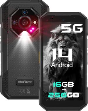 Ulefone Armor X32 Pro 5G Dayanıklı Telefon, MTK Dimensity 6300, 16+256 GB, Android 14, Widevine L1, 64 MP/25 MP Gece Görüşü, Özel Parlama Önleyici, 5G WiFi Erişim Noktası, 5,65 inç 90 Hz, 5500 mAh, NFC/GPS - Yeşil